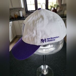 Northwestern Medicine White and Purple Cap baseball Casual Cotton Nusports